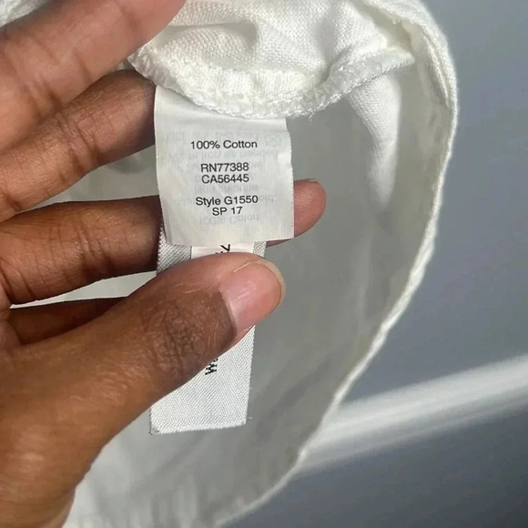 Women’s Madewell White Open Shoulder Blouse Top Bow Tie Size M - Picture 6 of 6